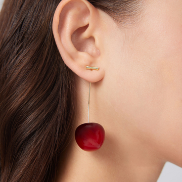 Brincos Red Cherry - Brinco leve em cereja