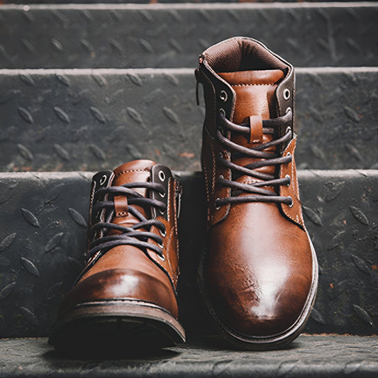 Frank - Vintage Leather Hiking Boots for Men