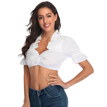 Zenia  Blusa elegante de dirndl tradicional