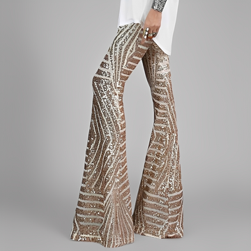 Aaralyn - Calças boca de sino fashion para mulheres