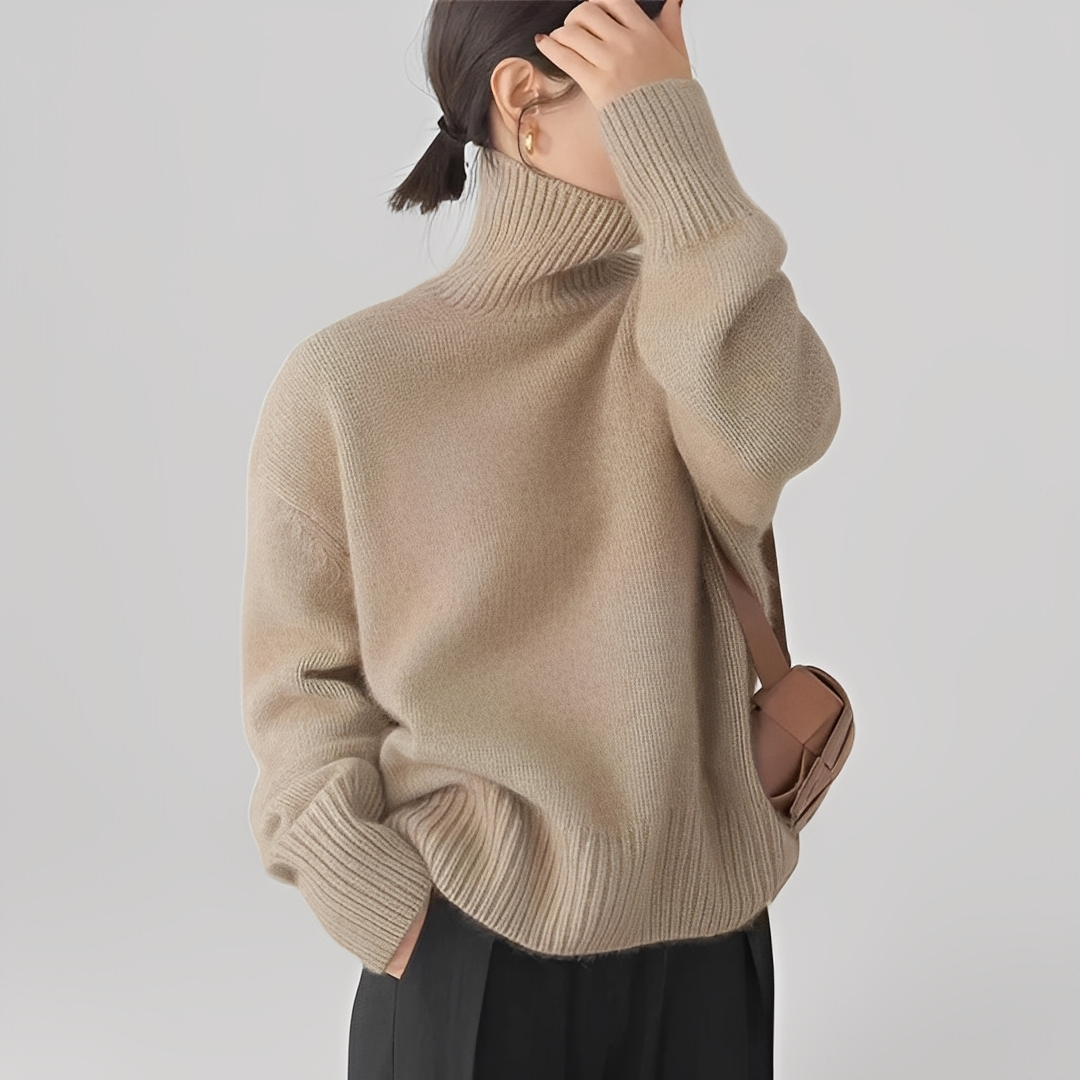 Anaïse - Camisola de gola alta feminina confortável e sofisticada