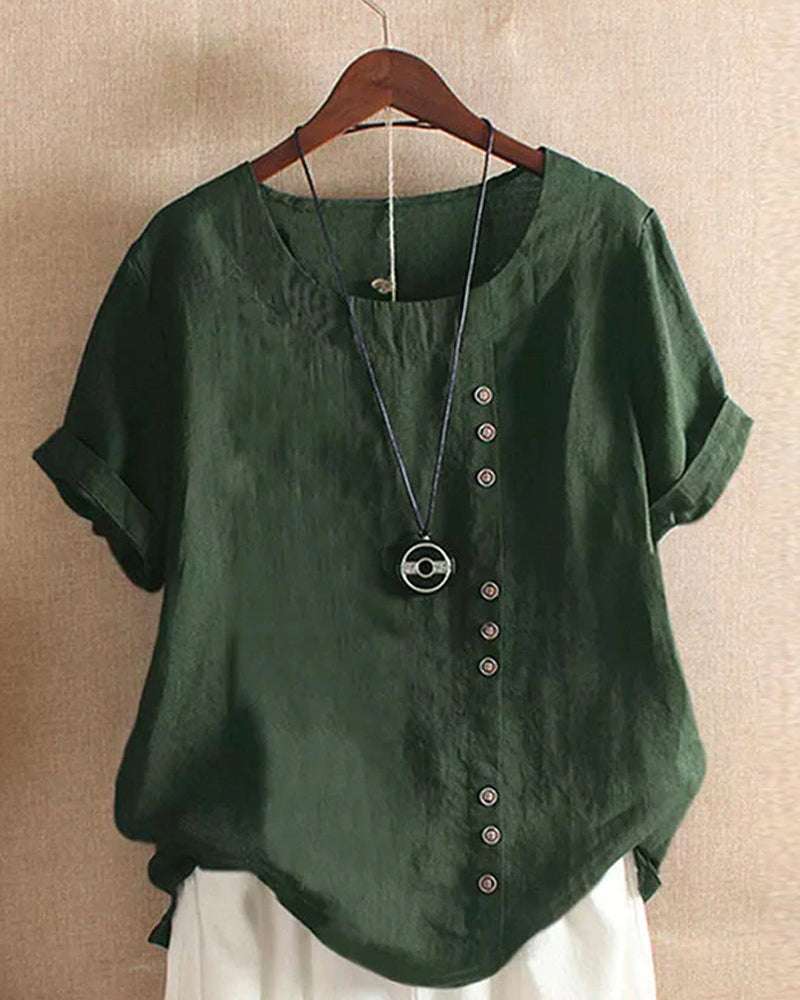 Julianny - Shirt with short sleeves and buttons in the front