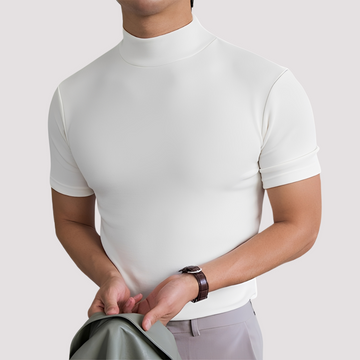 Alfie - Camiseta casual de corte justo para homens