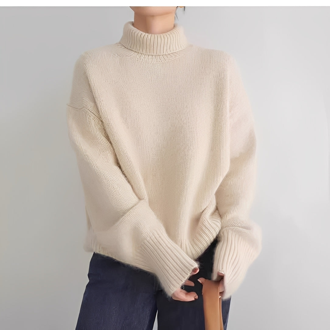 Clémentine - Elegante camisola de gola alta para mulher