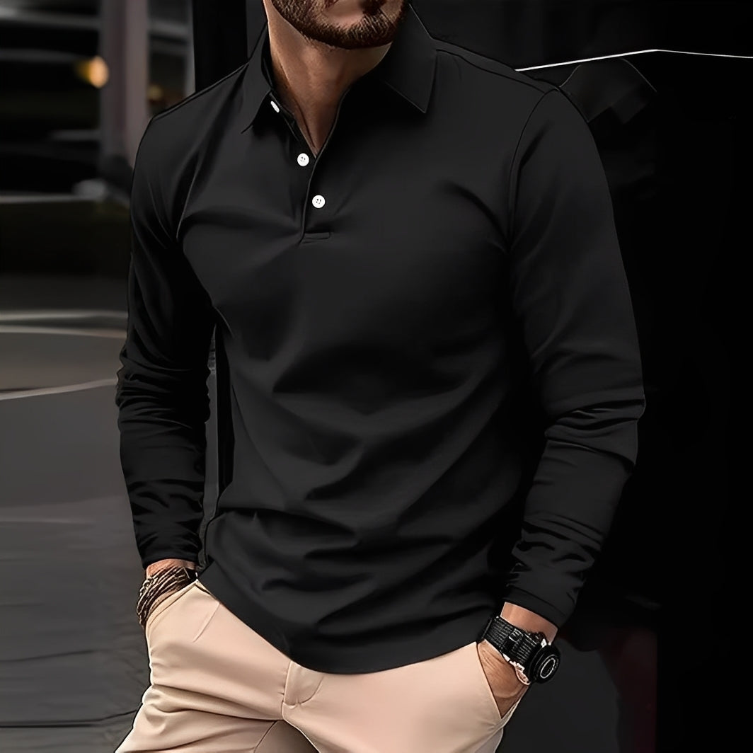 Deacon - Camisa de manga longa casual e robusta