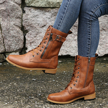 Katerina - Botas Estilosas de Salto Baixo