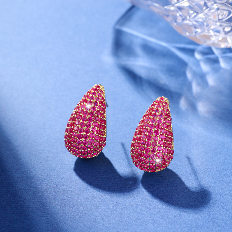 Brincos em Forma de Gota - Brinco Incrustado