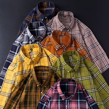 Aldrine - Camisa casual de mangas longas para homem