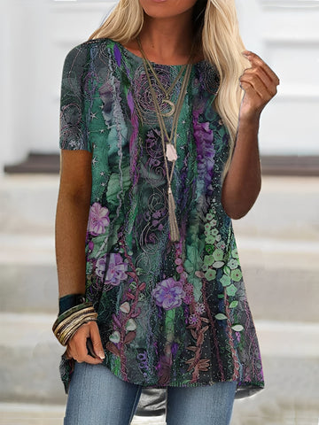 Rita - Blusa elegante com mangas curtas para mulheres