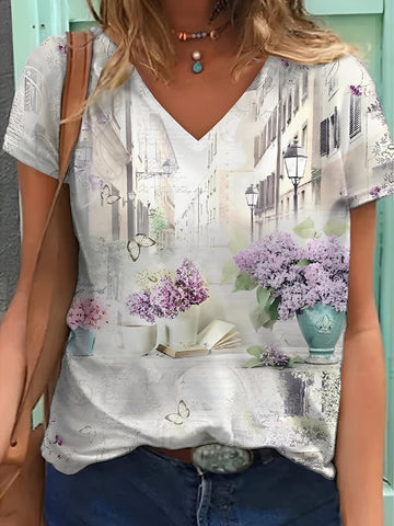 Niki - Top elegante com estampa floral para mulheres