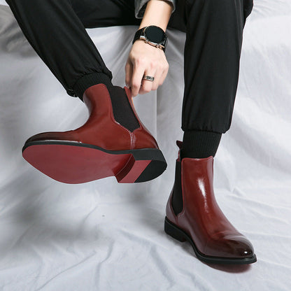 Kennith - Casuais, elegantes botas Chelsea de couro para homens