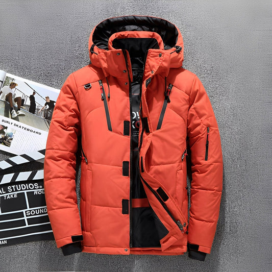 Damian - Modern hooded jacket with multiple pockets for men