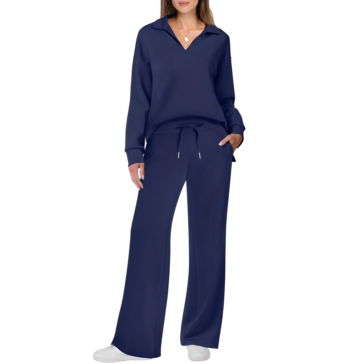 Justina - Conjunto Casual de Suéter e Calças para Mulheres