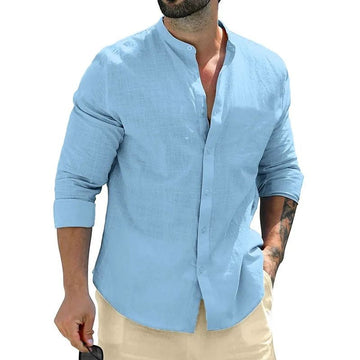 Dominic - Camisa de manga comprida casual para homens