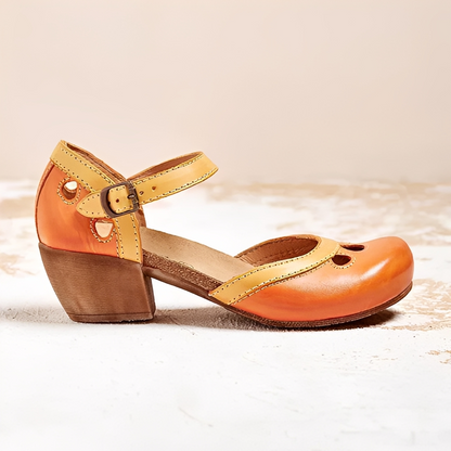 Véronique - Comfortable sandals with low heel for women