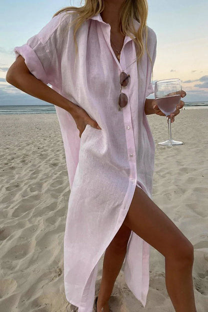 Gracey - Vestido Camisa em Estilo Praia