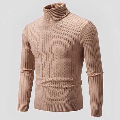 Devin - Contemporary High-Neck Sweater for Men