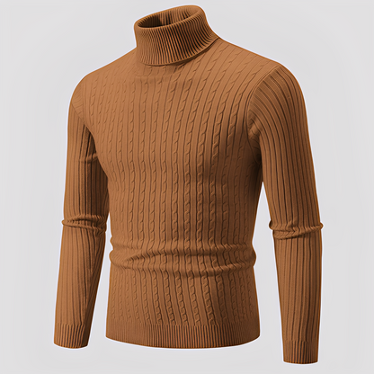 Devin - Contemporary High-Neck Sweater for Men
