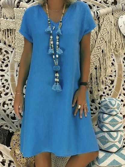 Felicia - Vestido de Algodão Solto e Casual