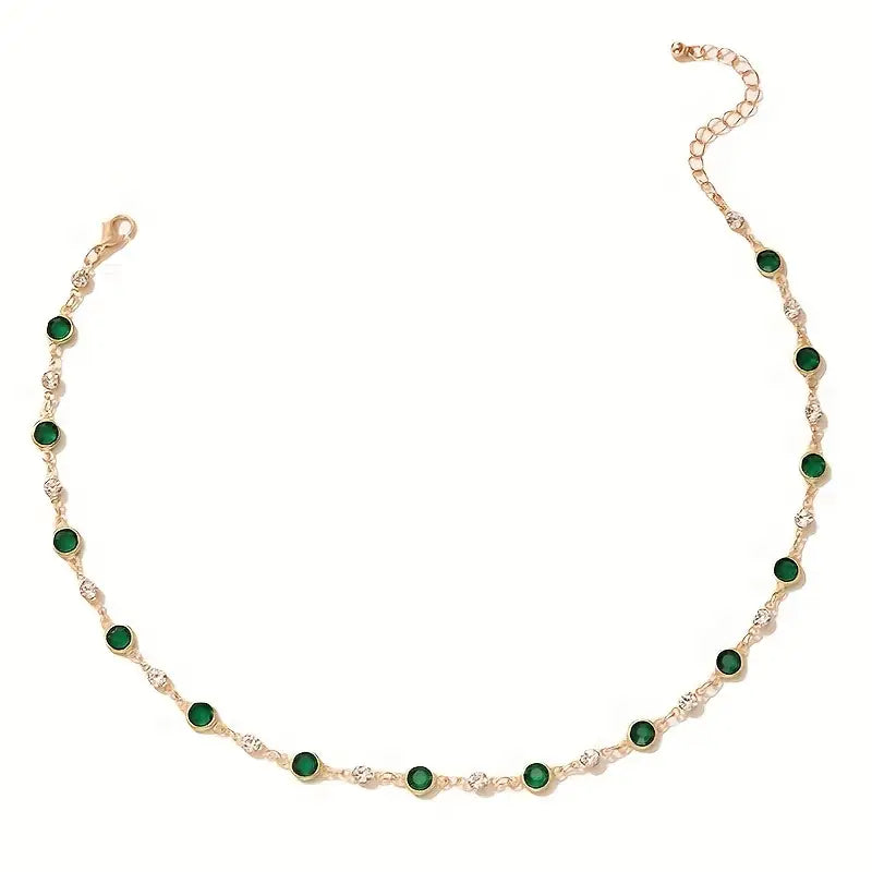 Esmeralda – Colar com pendente verde esmeralda
