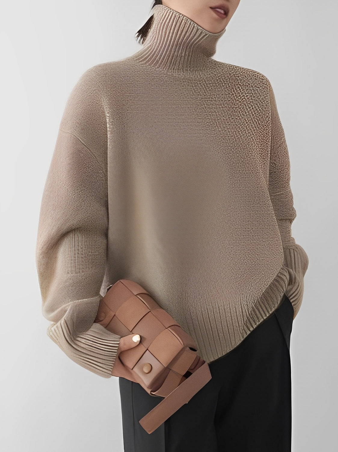 Yvette – Pullover com Gola Alta para Mulheres