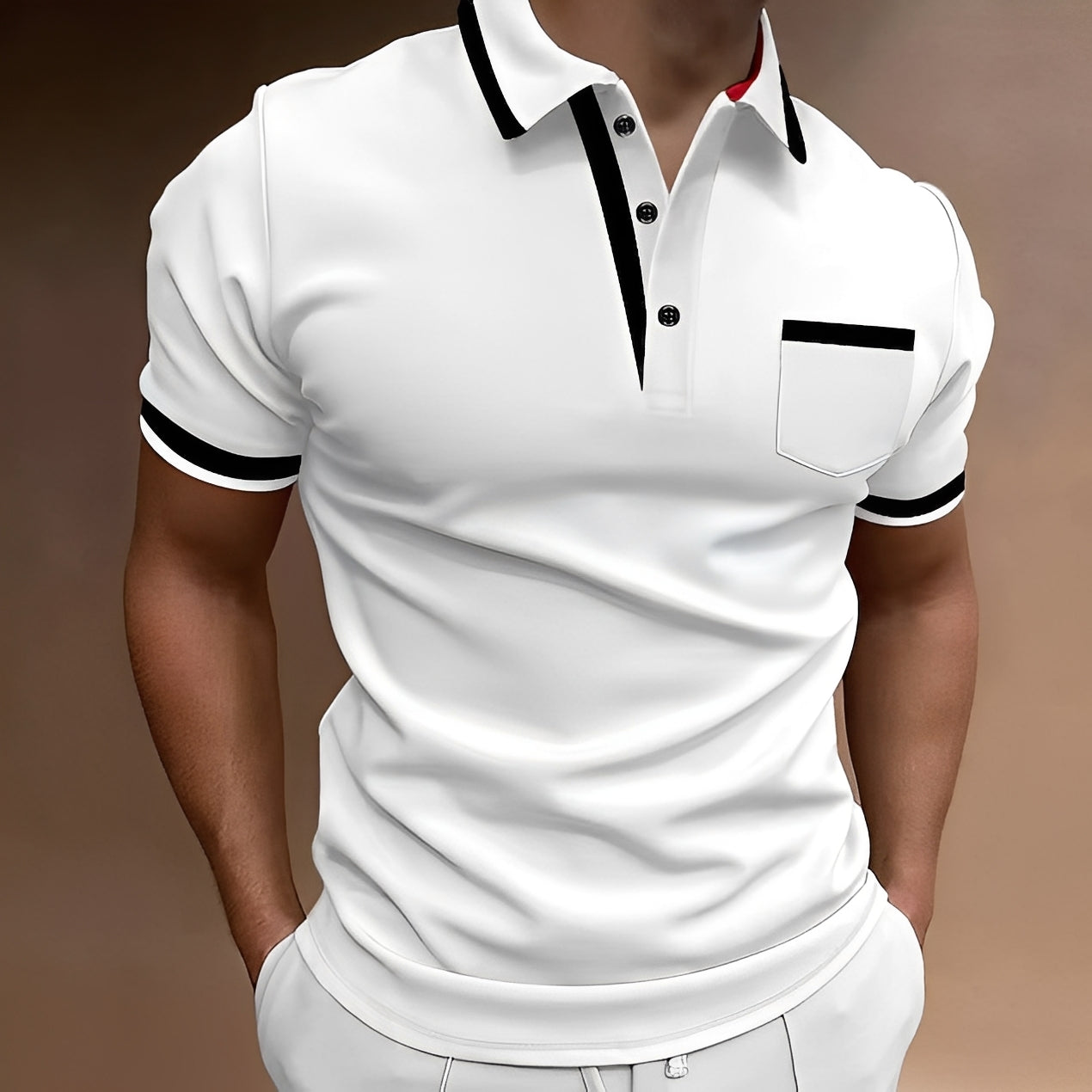 Bobby - Camisa polo casual de manga curta para homens