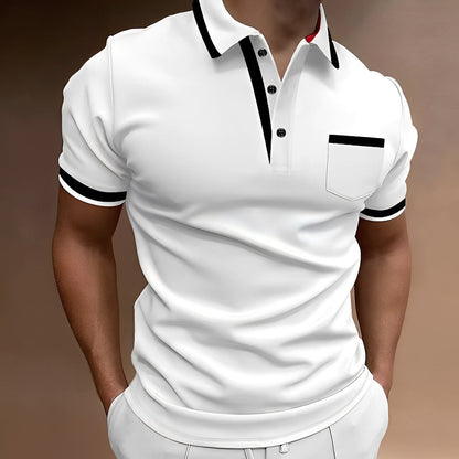 Bobby - Camisa polo casual de manga curta para homens