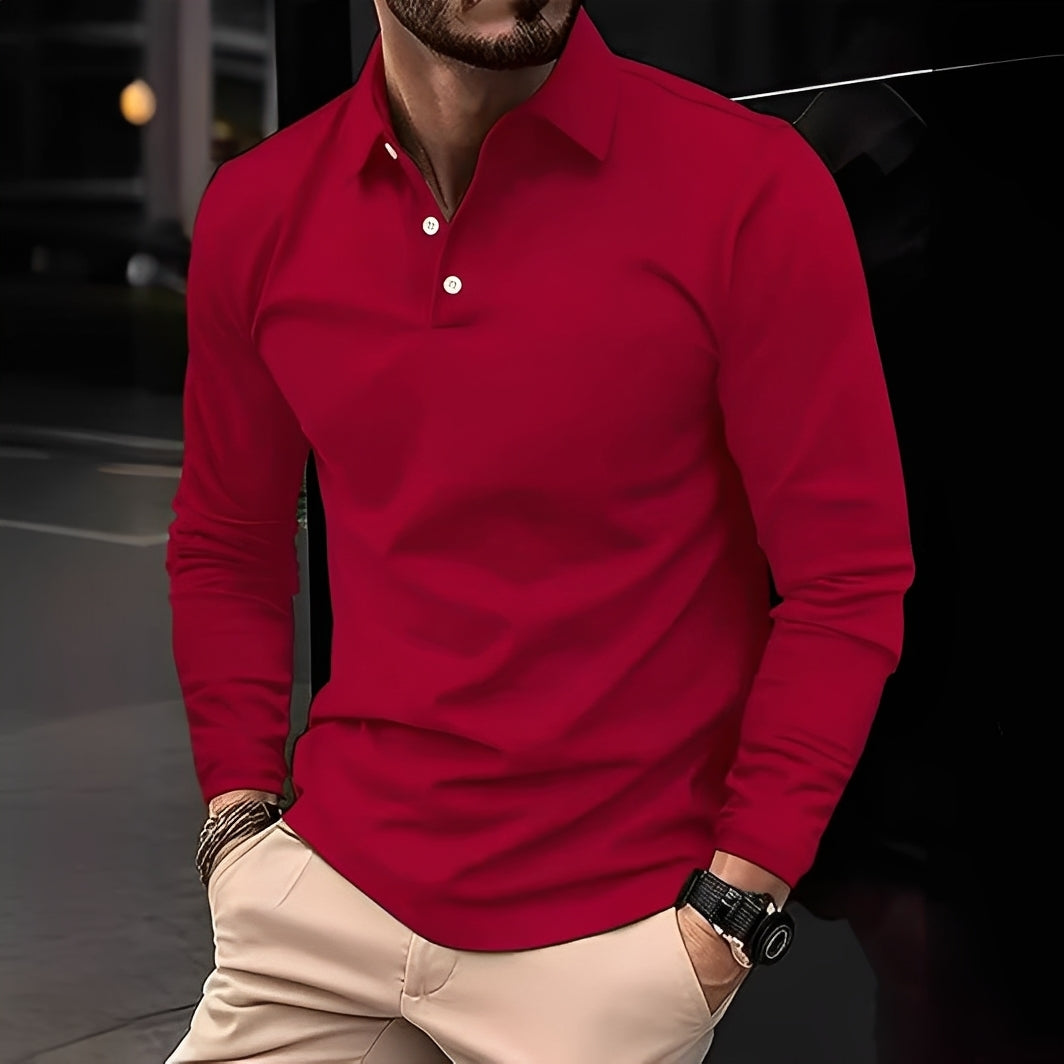 Deacon - Camisa de manga longa casual e robusta
