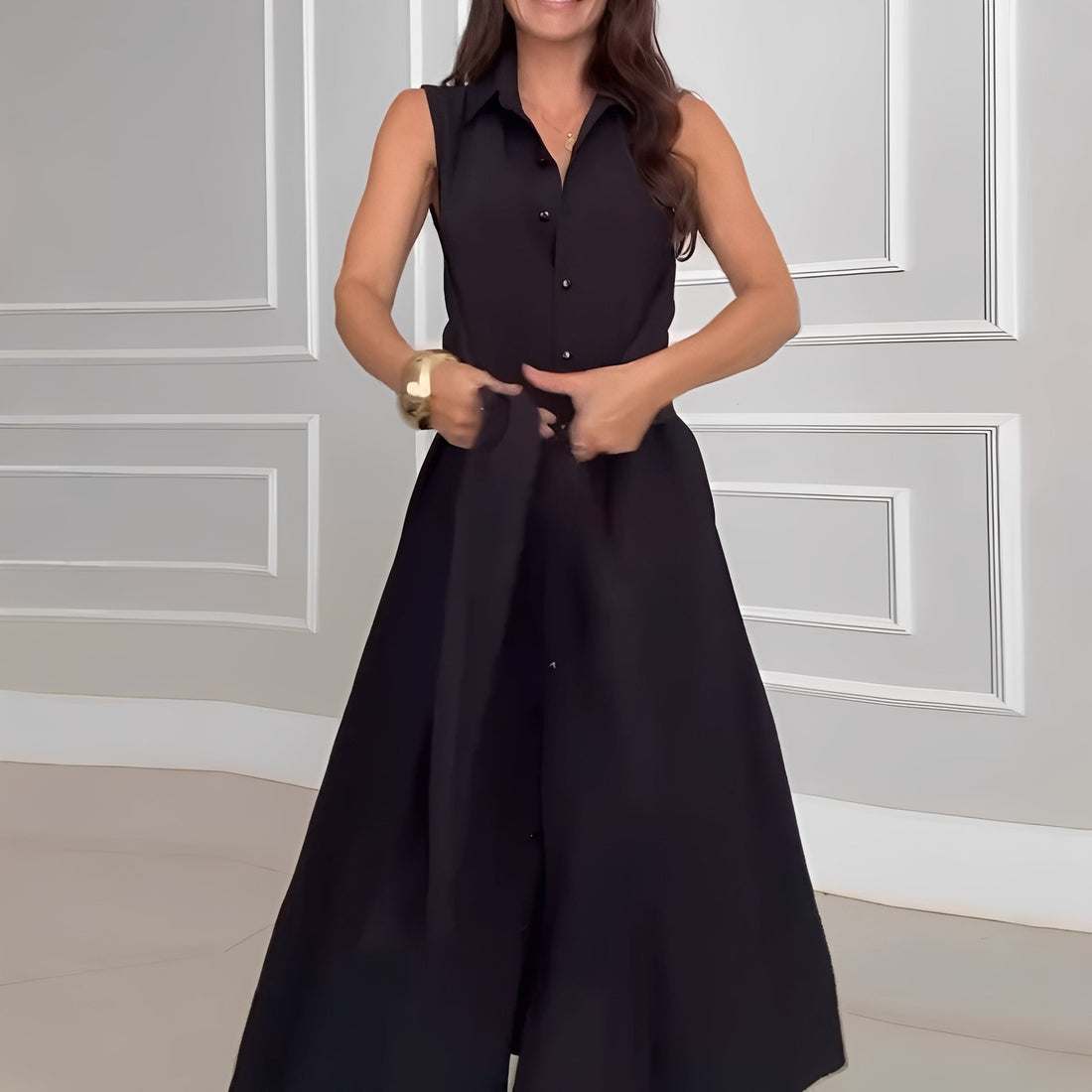 Alison - Vestido Midi Sem Mangas