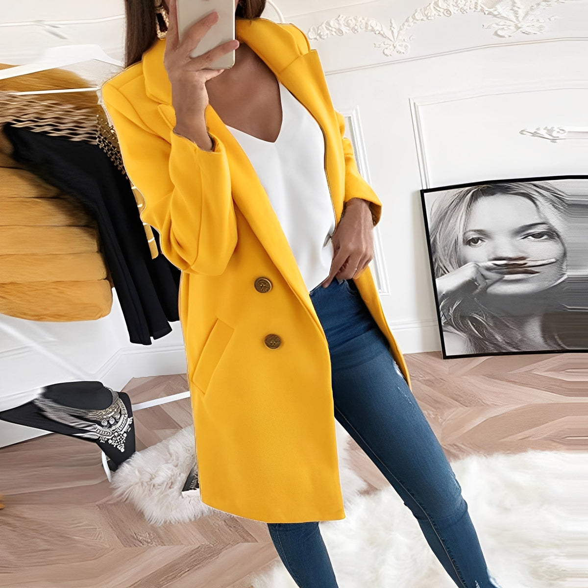 Chantal - Manto de Inverno Elegante Feminino