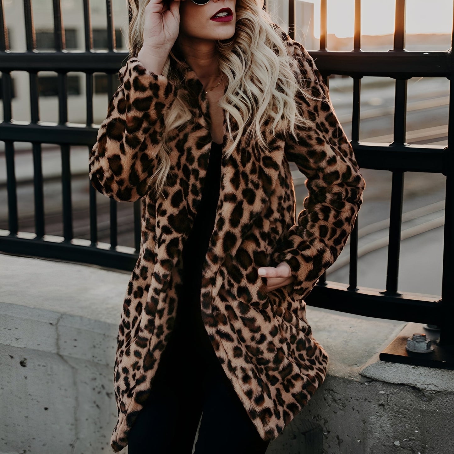 Bertha - Elegante casaco de pele sintética para mulheres