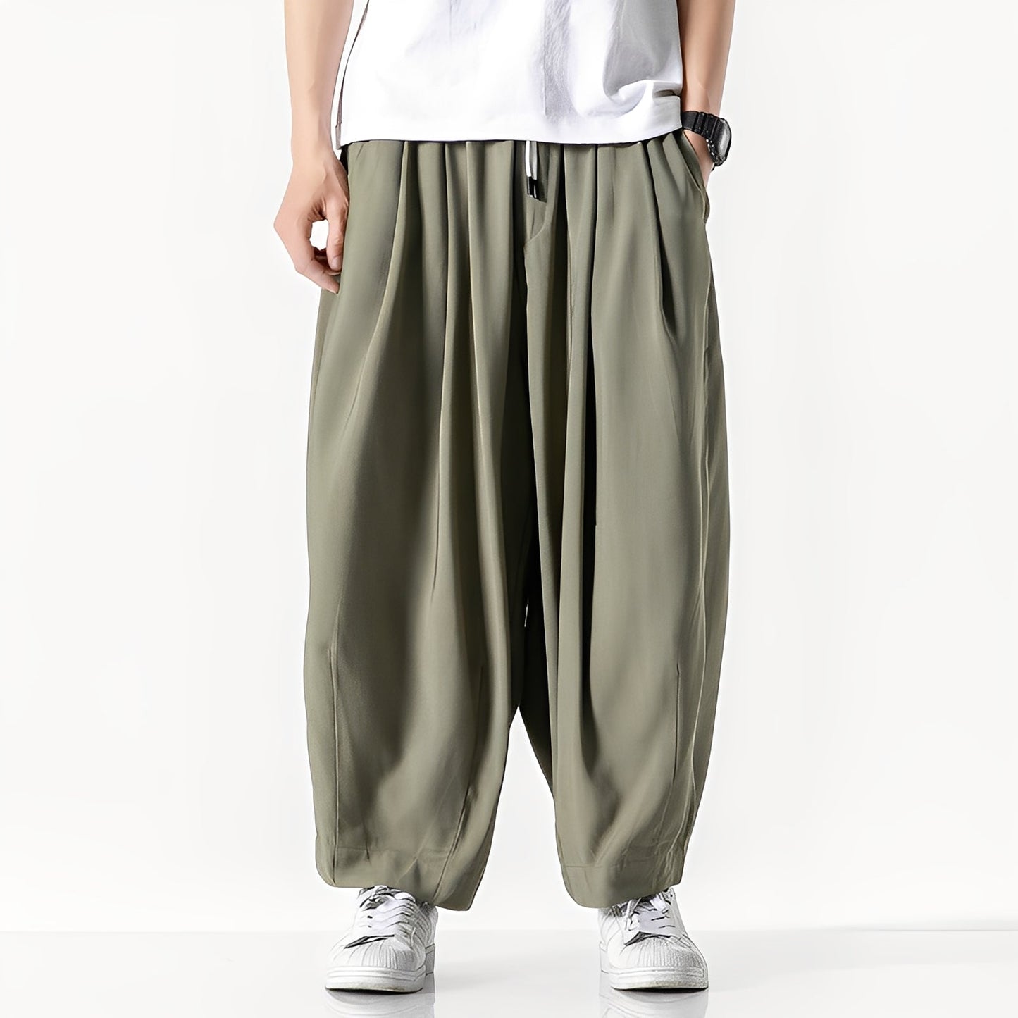 Adam - Wide cotton trousers for men