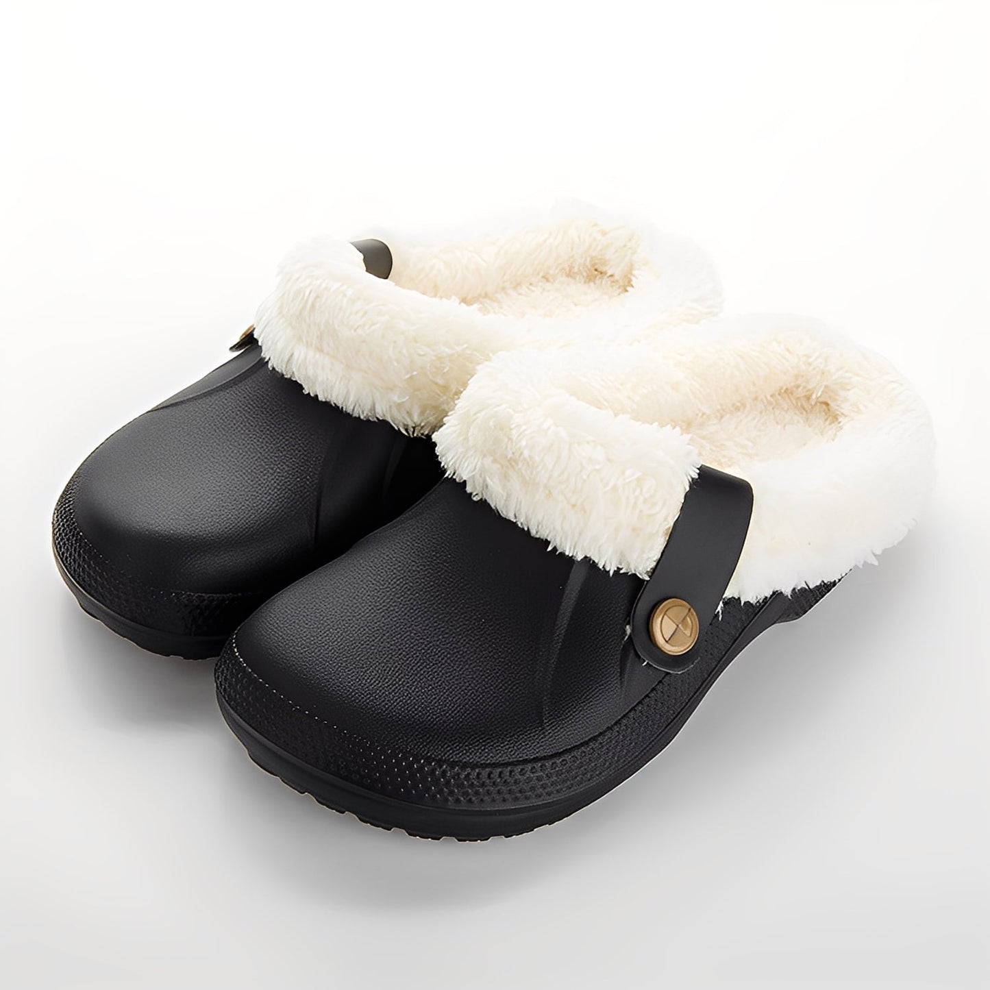 Melba - Warm wooden shoes with wool lining for women