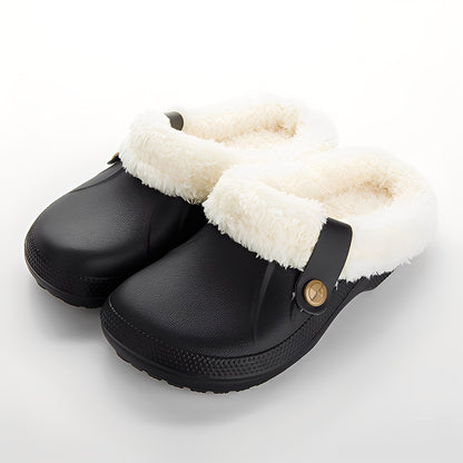 Melba - Warm wooden shoes with wool lining for women