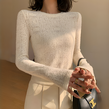 Perlaine - Confortável blusa de manga longa