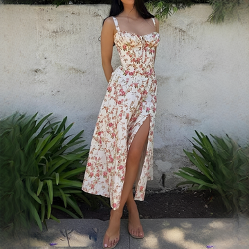 Quinny - Vestido midi floral