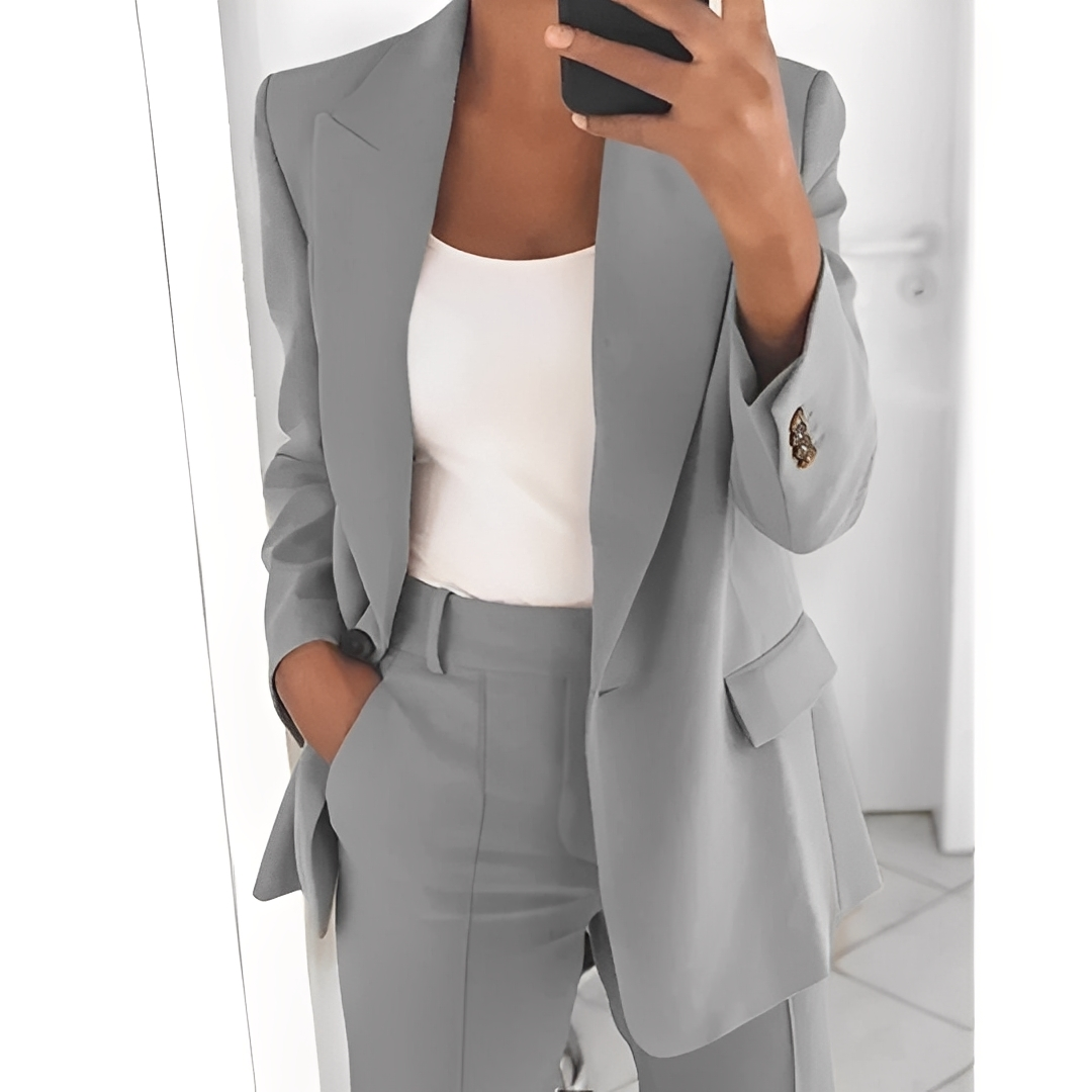 Alexes - Conjunto Elegante de Blazer e Calças para Mulheres