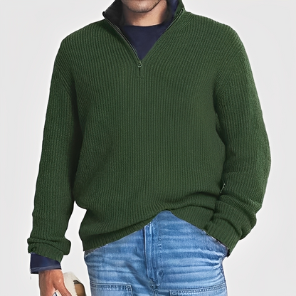 Drix - Comfortable and warm half-zip sweater for man