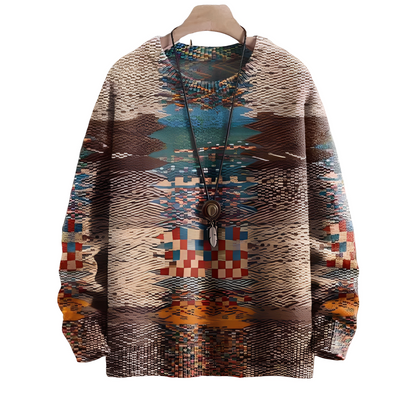 Eugene - Elegant striped wool sweater for men