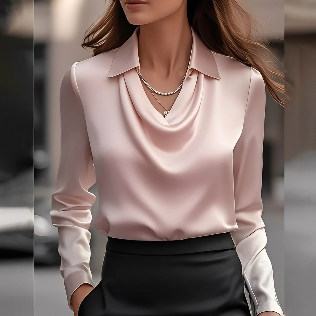 Laurentine - Blusa Sofisticada com Mangas Longas para Mulheres