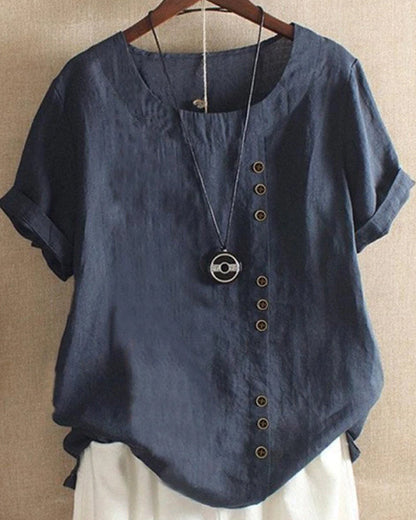 Julianny - Shirt with short sleeves and buttons in the front