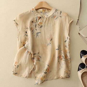 Diana - Blusa Floral Sem Mangas