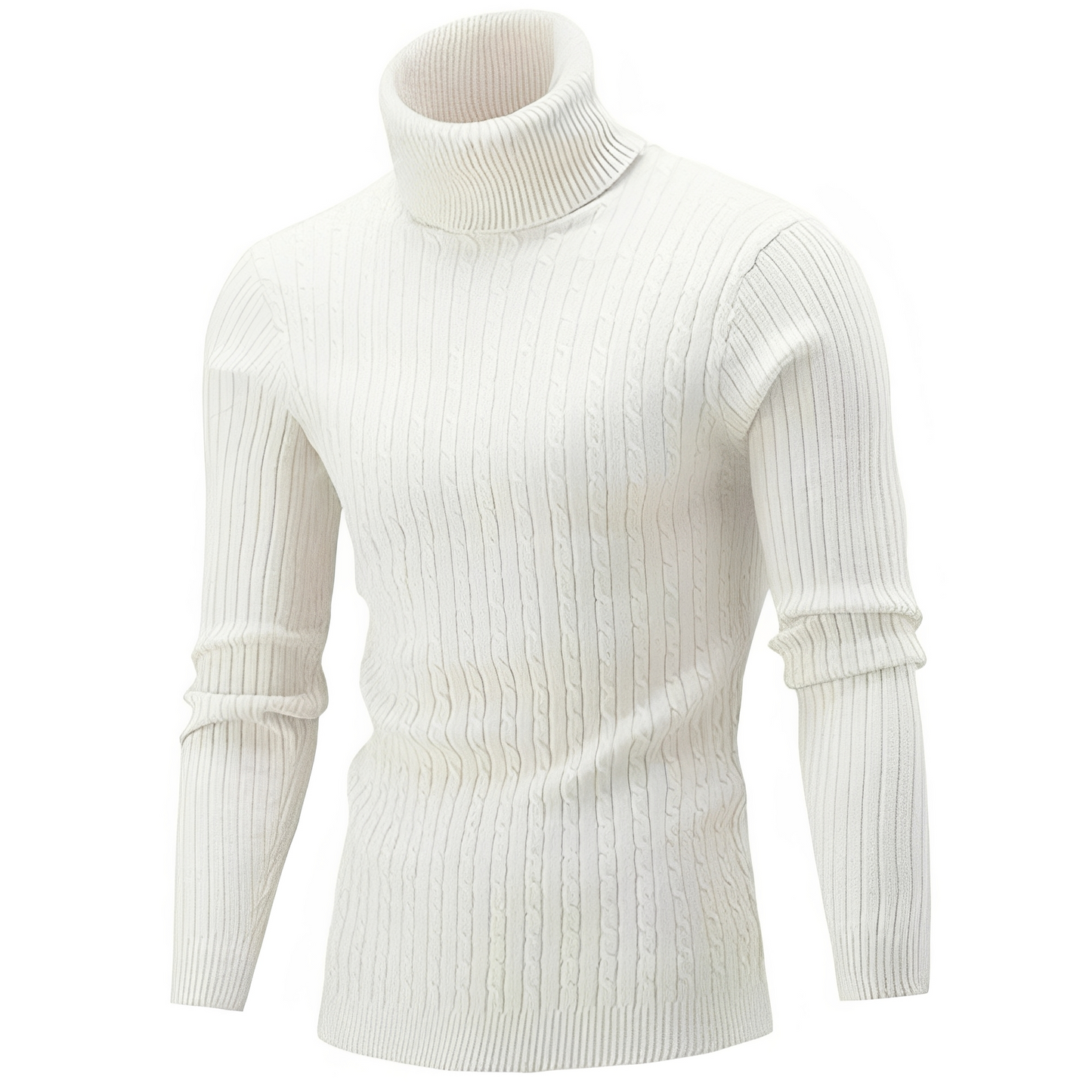Patrick - Elegant Knitted Sweater with High Collar for Men