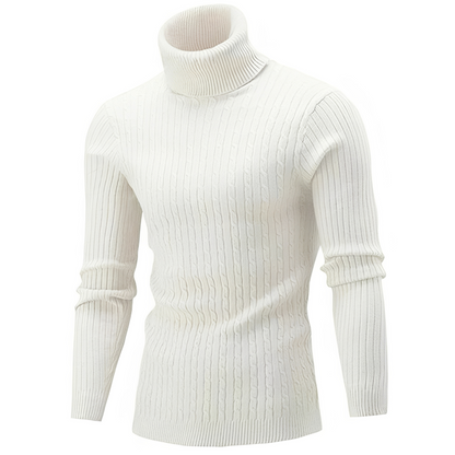Patrick - Elegant Knitted Sweater with High Collar for Men