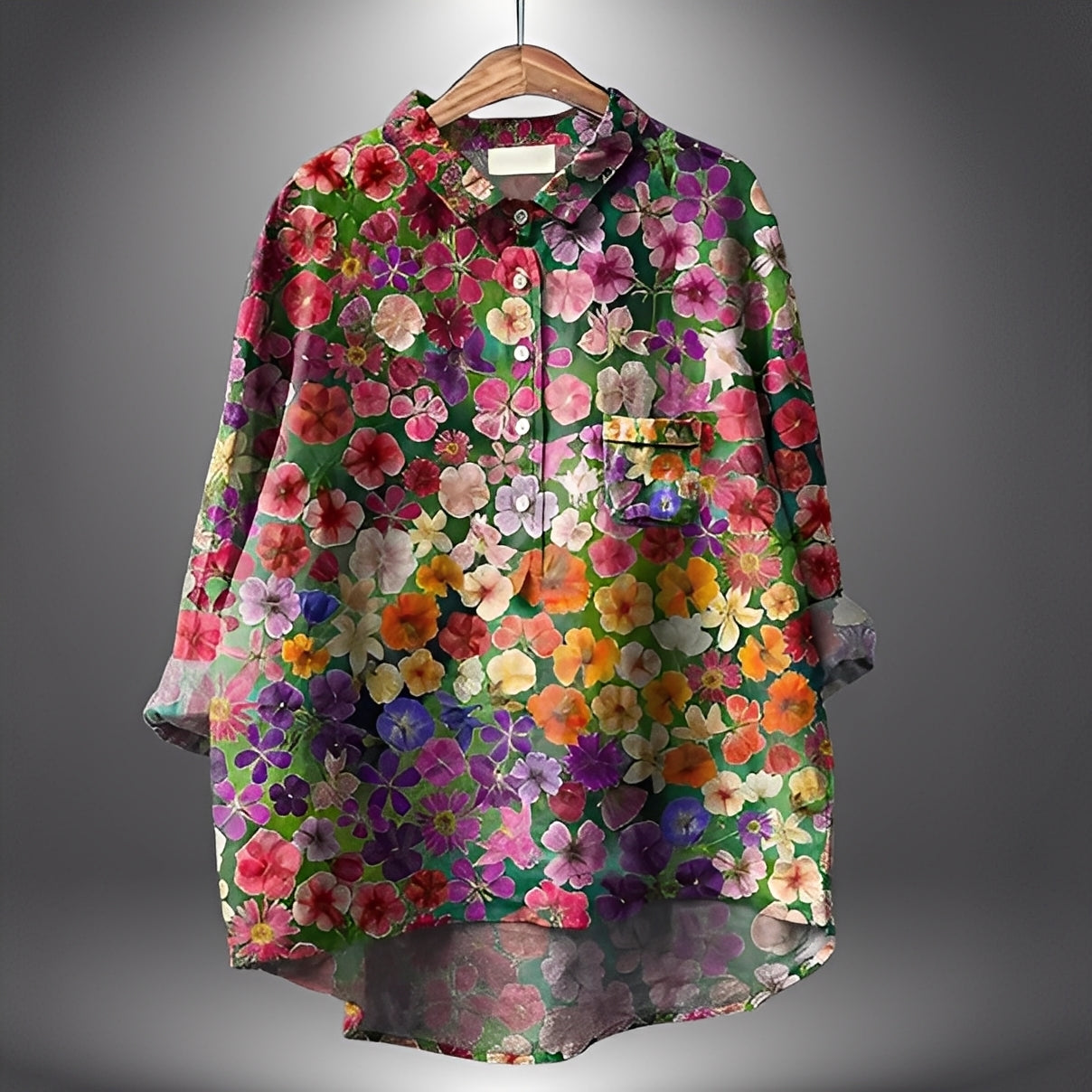 Garance - Classic long-sleeved blouse for woman