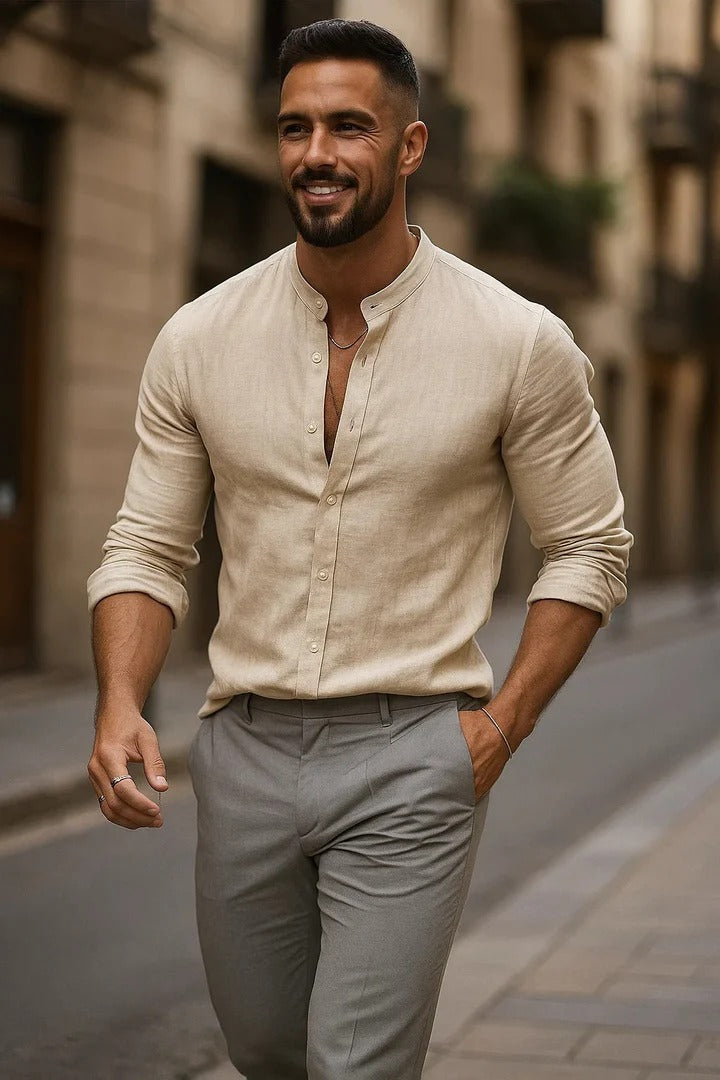 Blaese - Camisa Casual de Manga 3/4