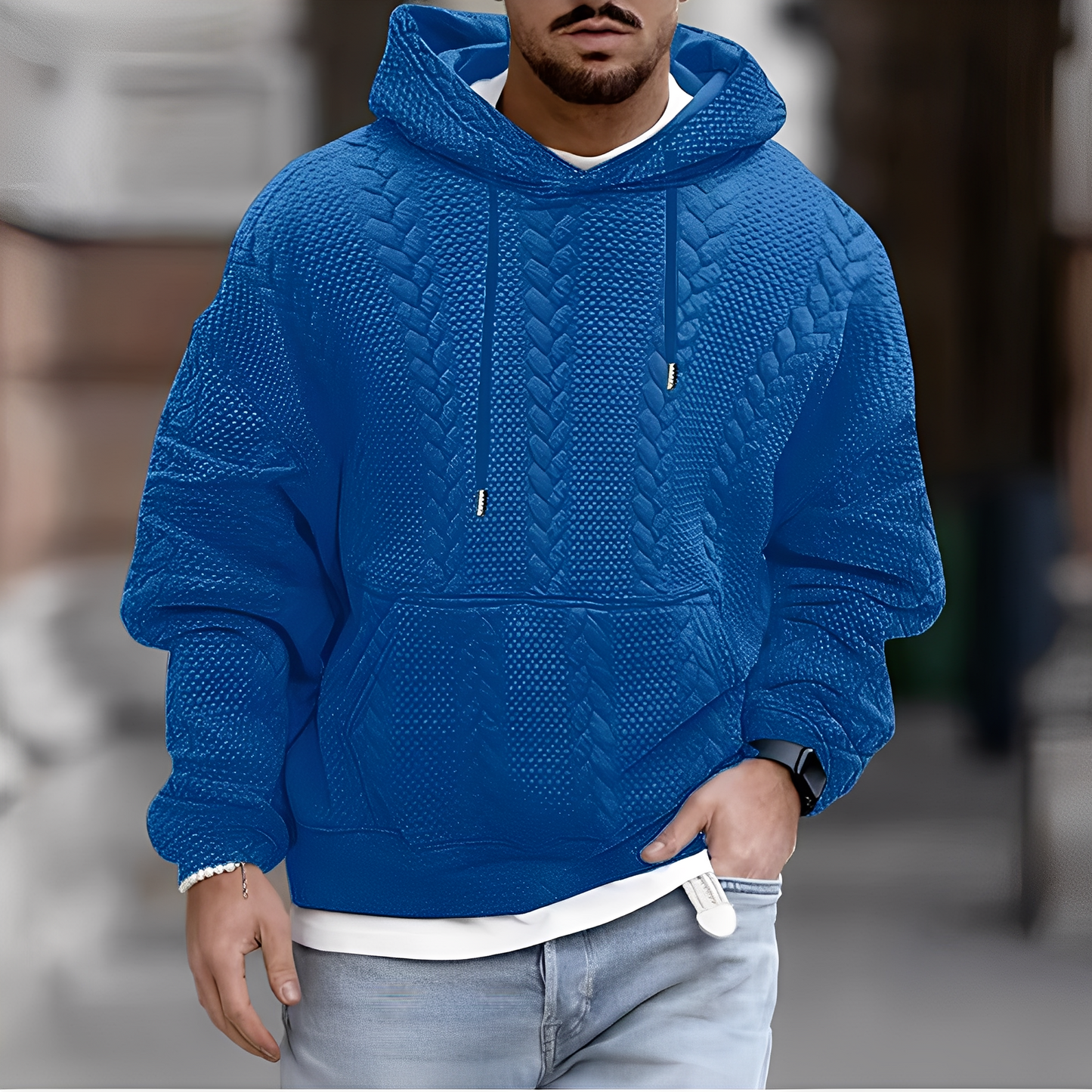 Wallis - Stilvoller, locker gestrickter Kapuzenpullover für Herren