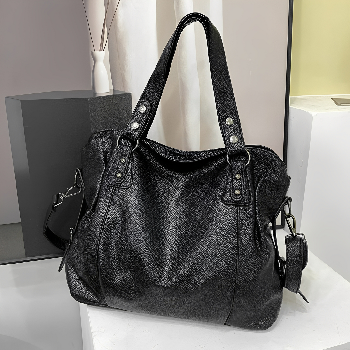 Erika - Elegant large leather bag for women
