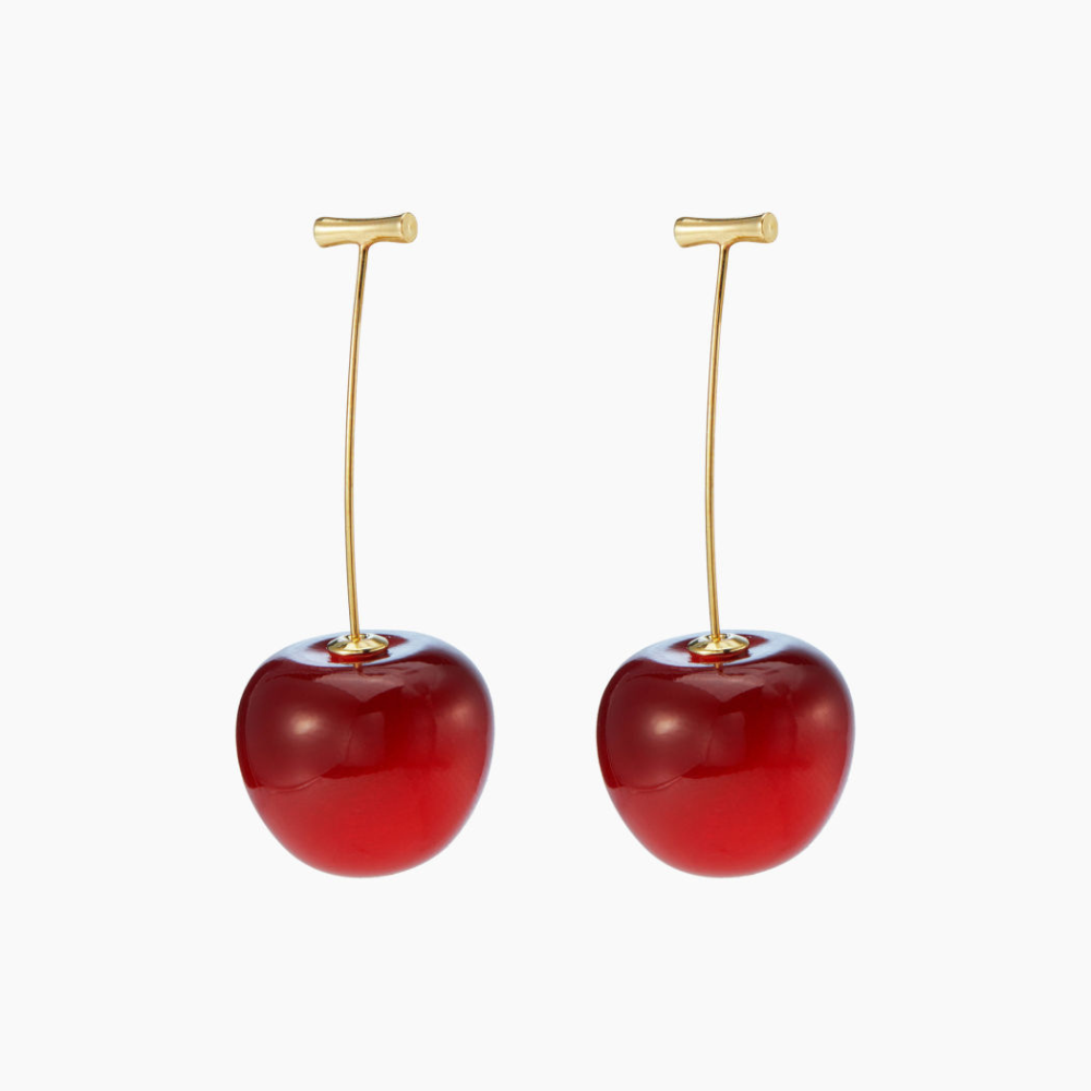 Brincos Red Cherry - Brinco leve em cereja