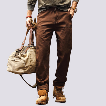 Felix - Calça clássica e robusta com perna reta para homens